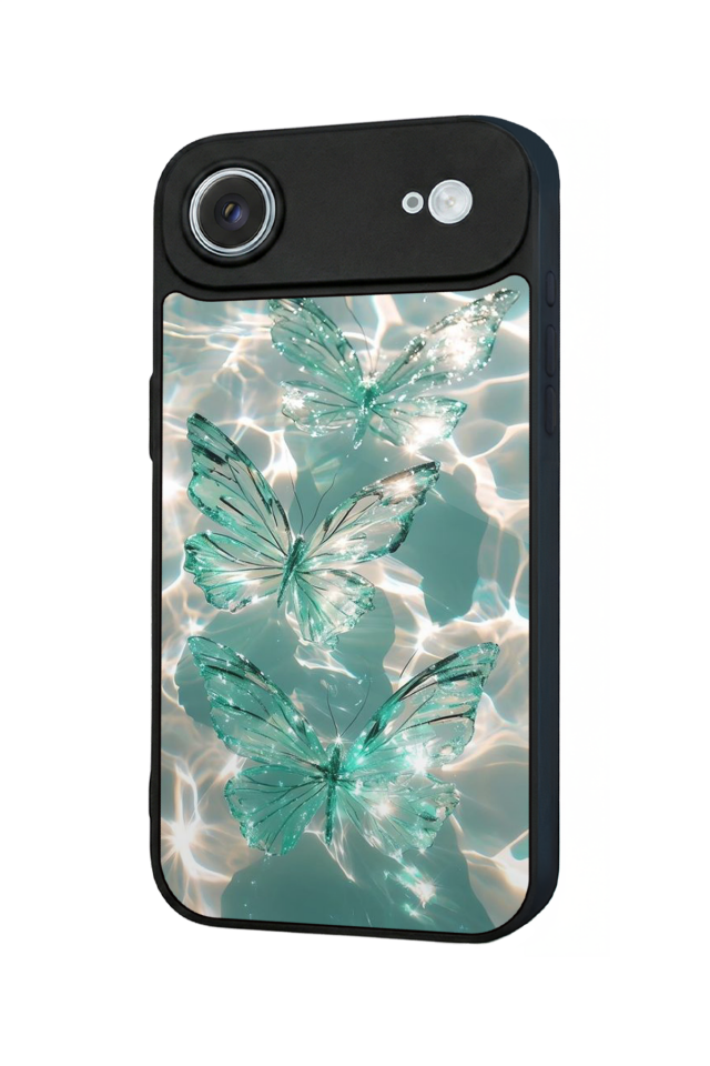 iPhone 17 Air Uyumlu Kelebek Tasarımlı Glossy Premium Kılıf