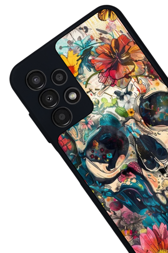 Samsung Galaxy A13 Uyumlu KuruKafa Tasarımlı Glossy Premium Kılıf