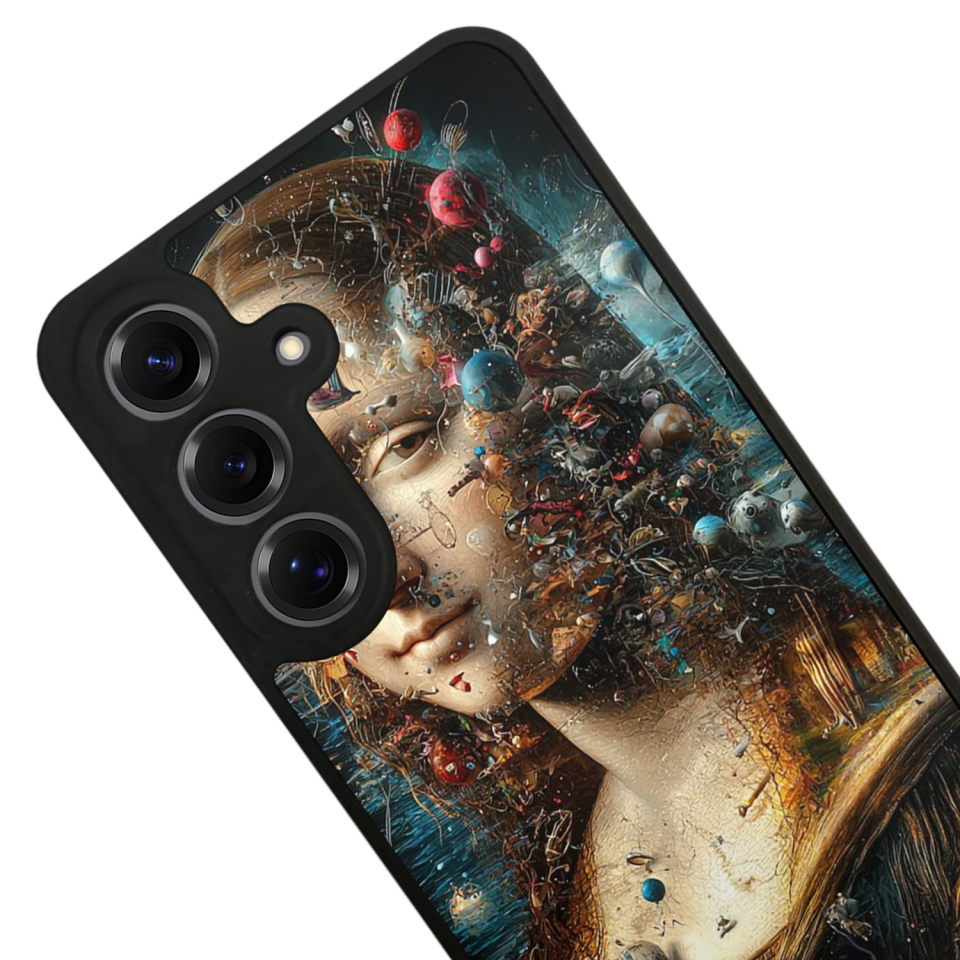 Samsung Galaxy S25 Uyumlu Monalisa Tasarımlı Glossy Premium Kılıf
