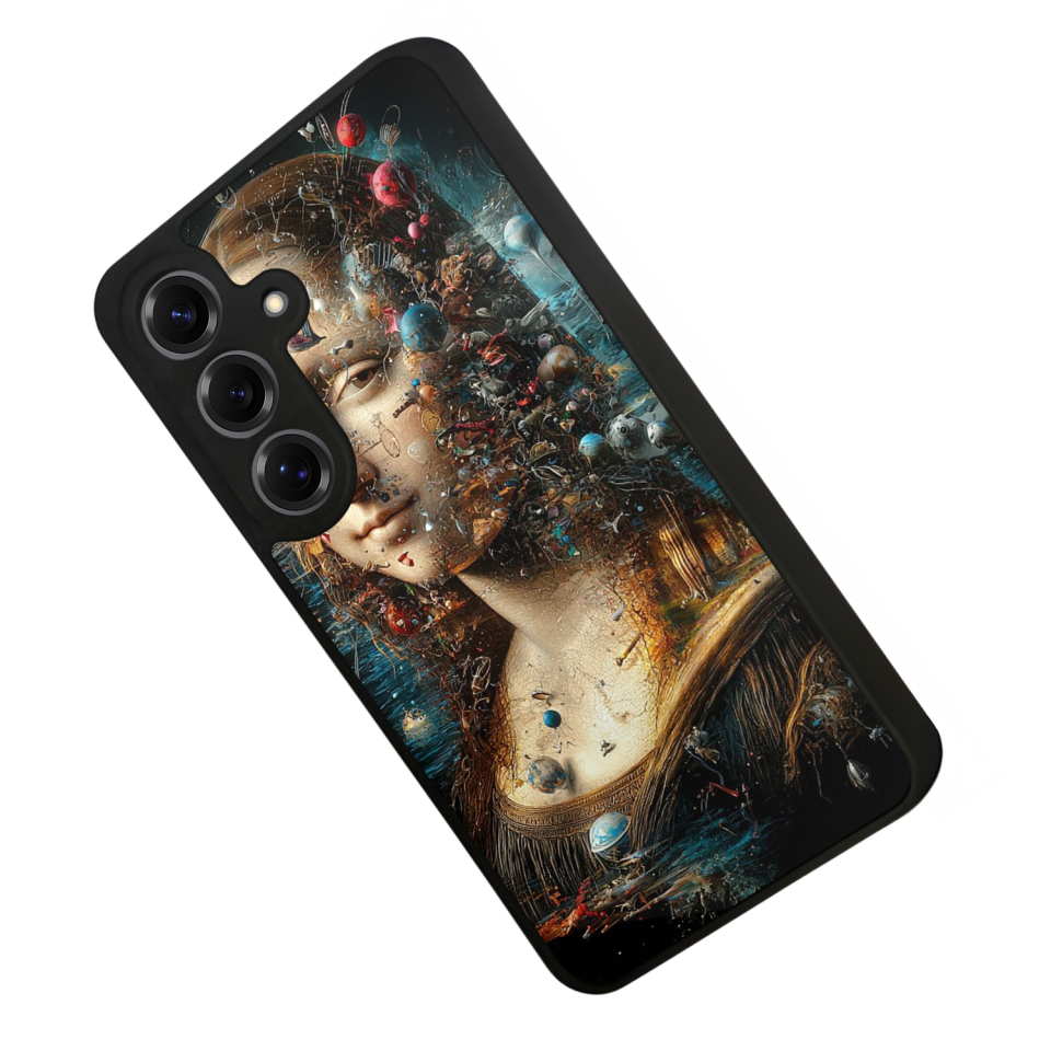 Samsung Galaxy S25 Uyumlu Monalisa Tasarımlı Glossy Premium Kılıf