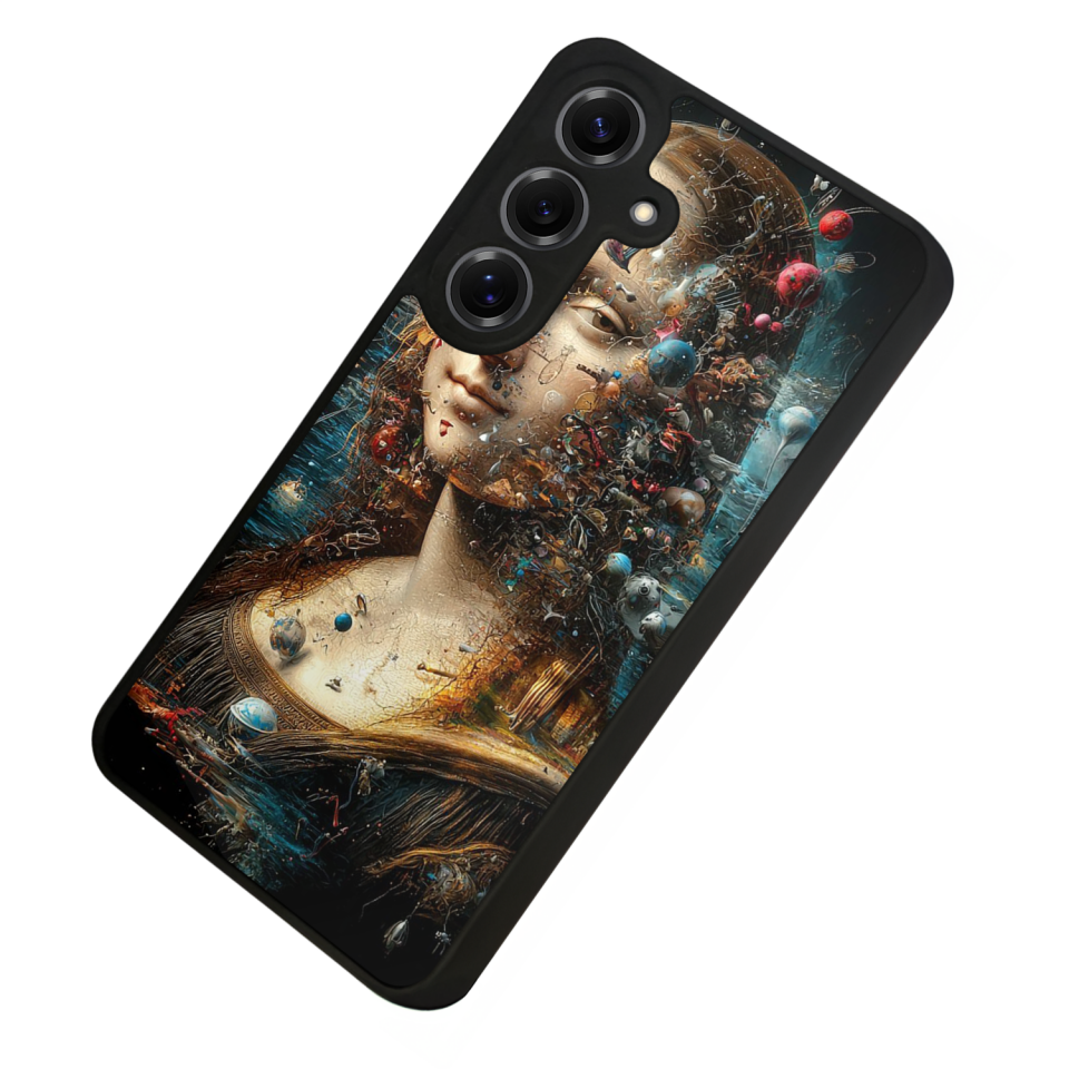 Samsung Galaxy S25 Uyumlu Monalisa Tasarımlı Glossy Premium Kılıf