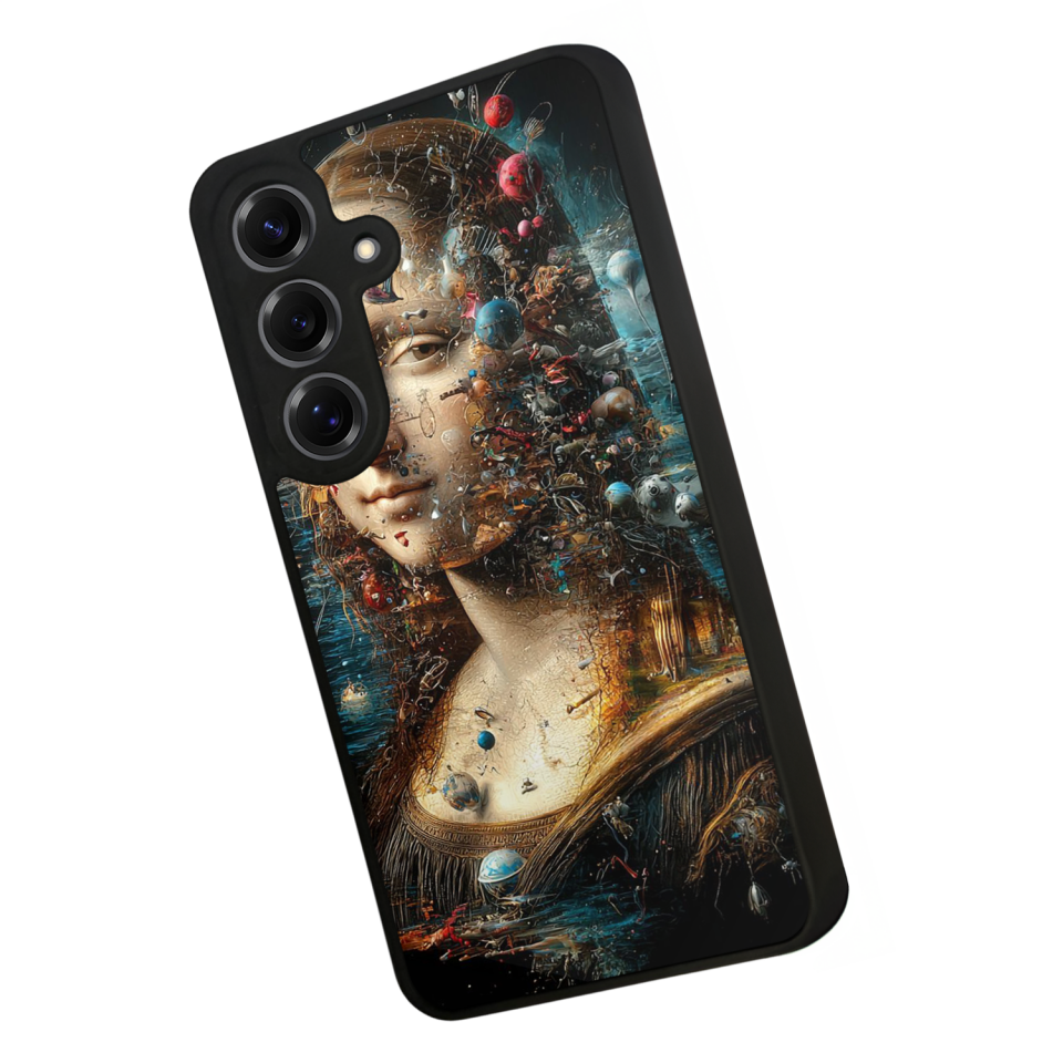 Samsung Galaxy S25 Uyumlu Monalisa Tasarımlı Glossy Premium Kılıf