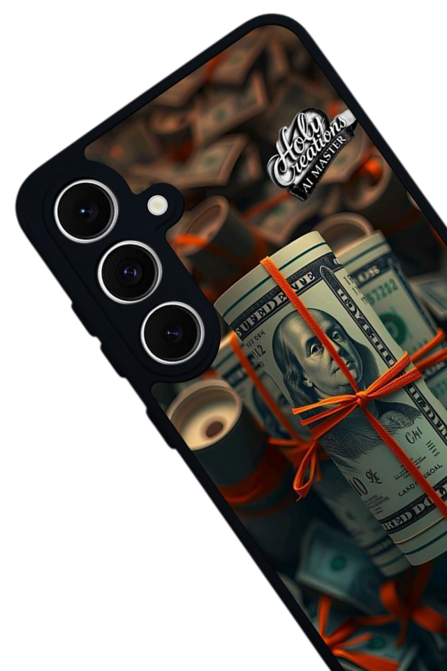 Samsung Galaxy S24 FE Uyumlu Para Tasarımlı Glossy Premium Kılıf