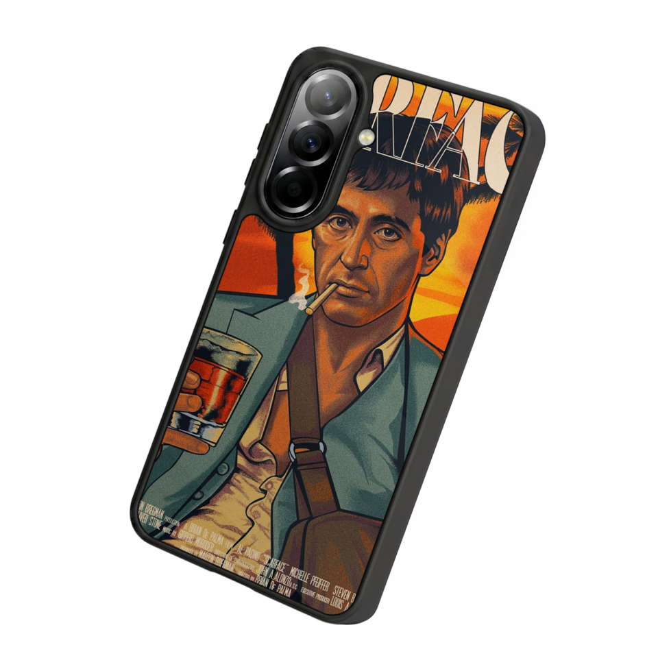 Samsung Galaxy A37 Uyumlu Scarface Tasarımlı Glossy Premium Kılıf