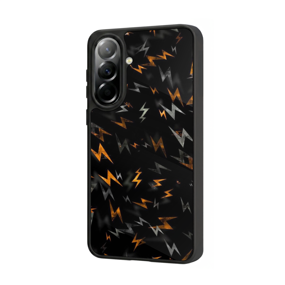 Samsung Galaxy A37 Uyumlu Simsek Tasarımlı Glossy Premium Kılıf