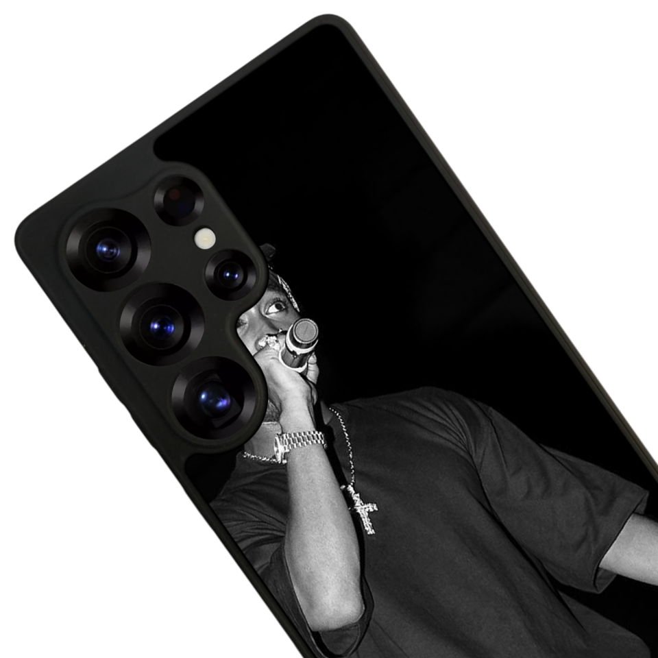 Samsung Galaxy S25 Ultra Uyumlu Tupac Tasarımlı Glossy Premium Kılıf