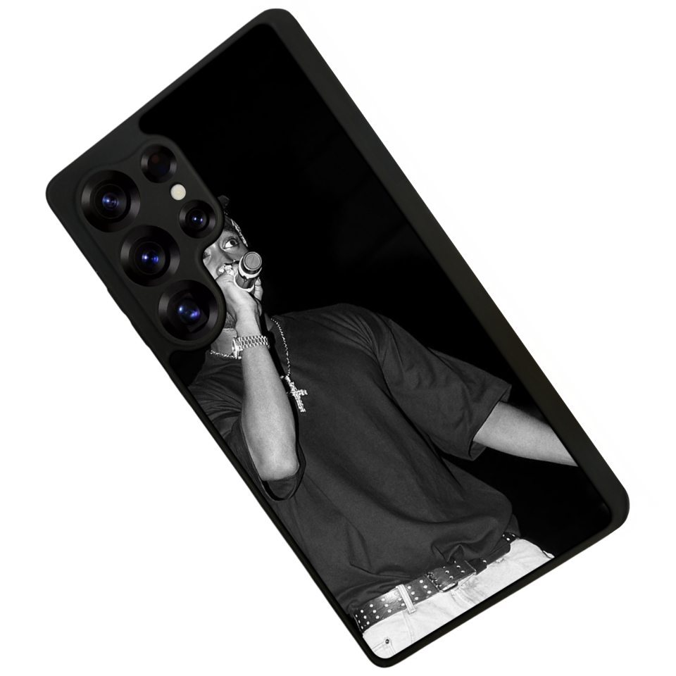 Samsung Galaxy S25 Ultra Uyumlu Tupac Tasarımlı Glossy Premium Kılıf