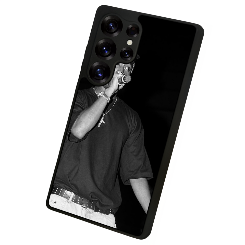 Samsung Galaxy S25 Ultra Uyumlu Tupac Tasarımlı Glossy Premium Kılıf