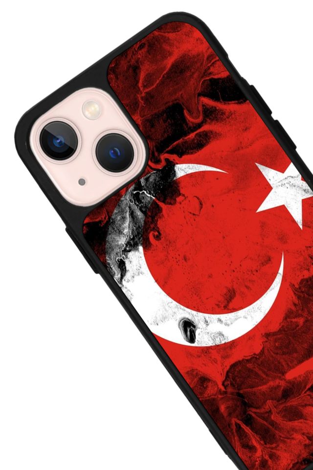 iPhone 15 Uyumlu Türk Bayragi Tasarımlı Glossy Premium Kılıf