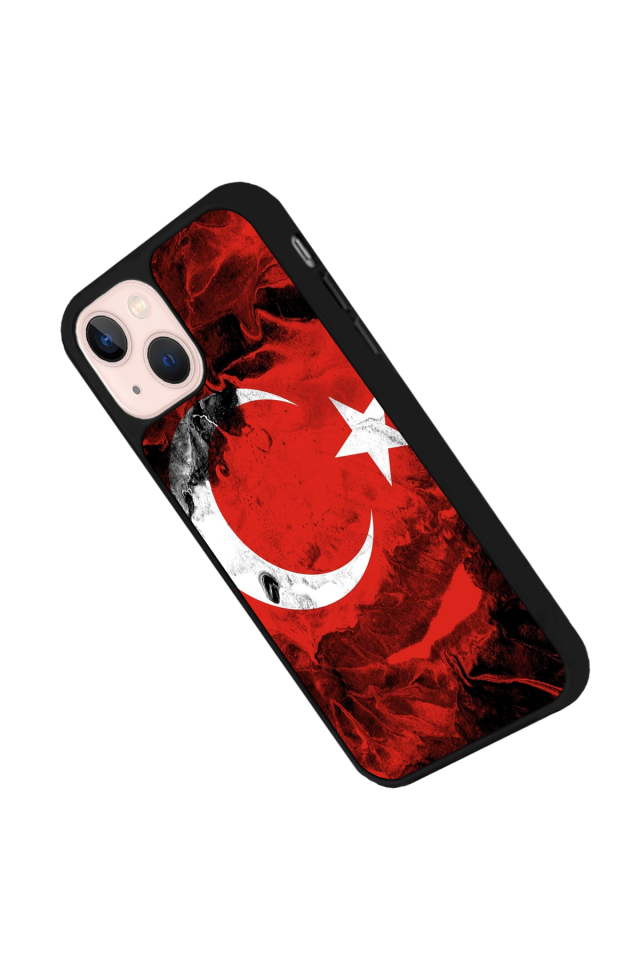 iPhone 15 Uyumlu Türk Bayragi Tasarımlı Glossy Premium Kılıf