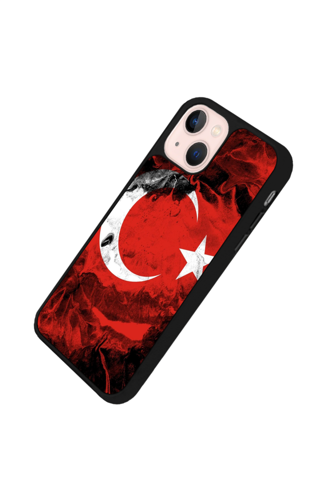 iPhone 15 Uyumlu Türk Bayragi Tasarımlı Glossy Premium Kılıf