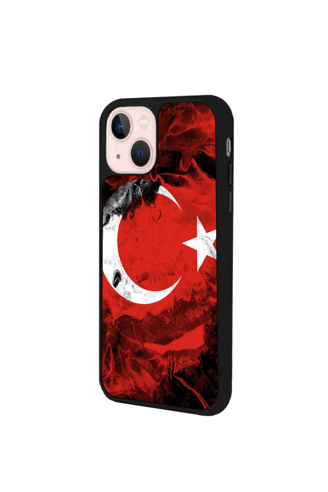 iPhone 15 Uyumlu Türk Bayragi Tasarımlı Glossy Premium Kılıf