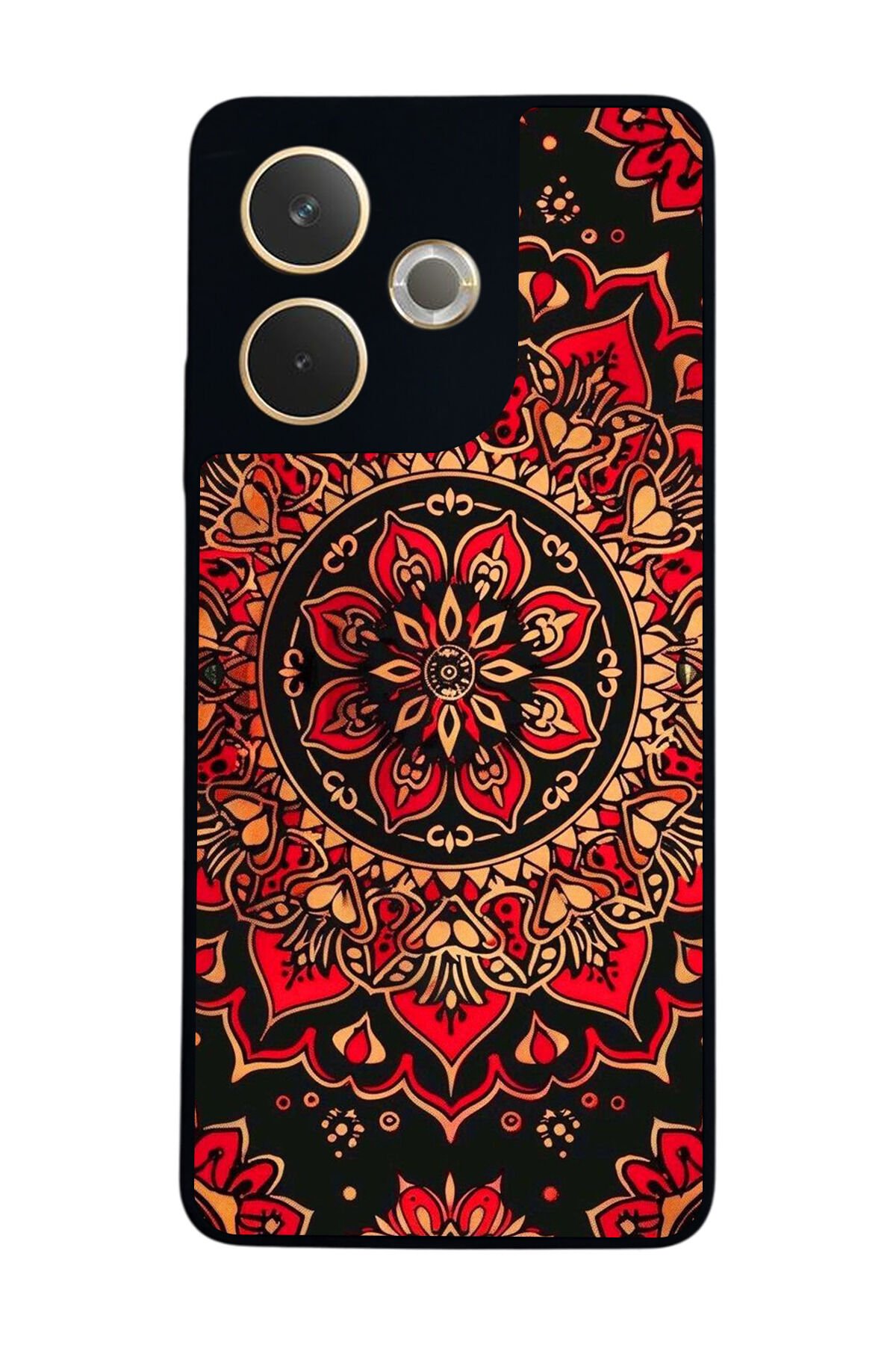 Oppo A5 Pro Uyumlu Mandala Tasarımlı Glossy Premium Kılıf