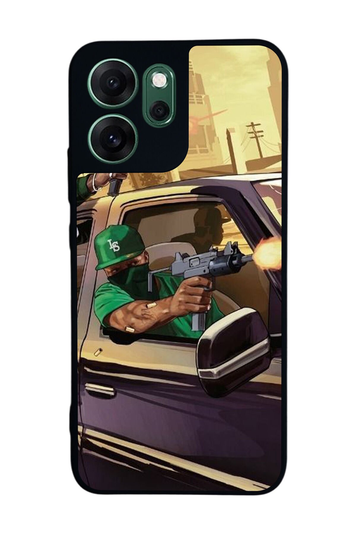 Oppo Reno 14F Uyumlu GTA Tasarımlı Glossy Premium Kılıf