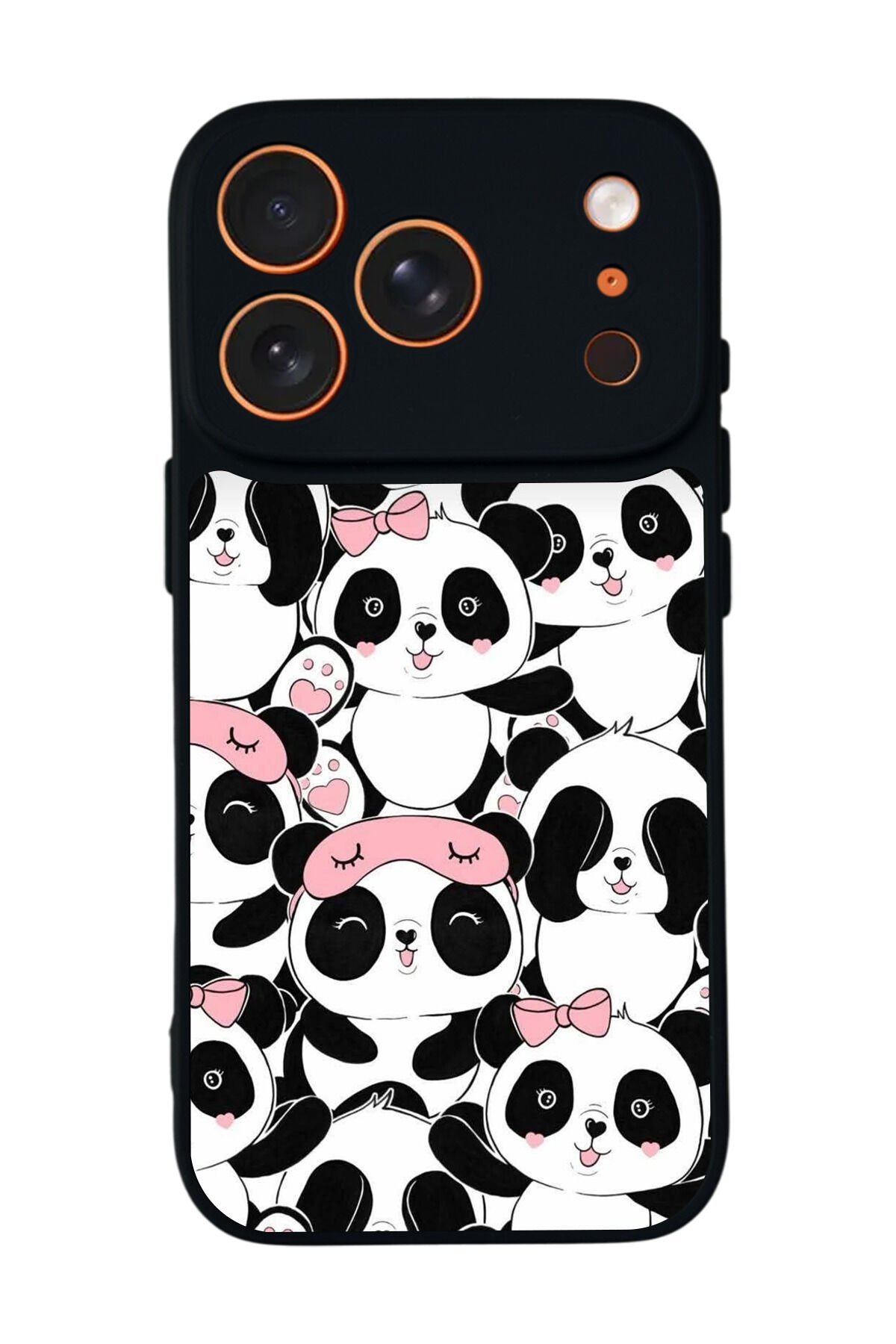 iPhone 17 Pro Uyumlu Panda Tasarımlı Glossy Premium Kılıf
