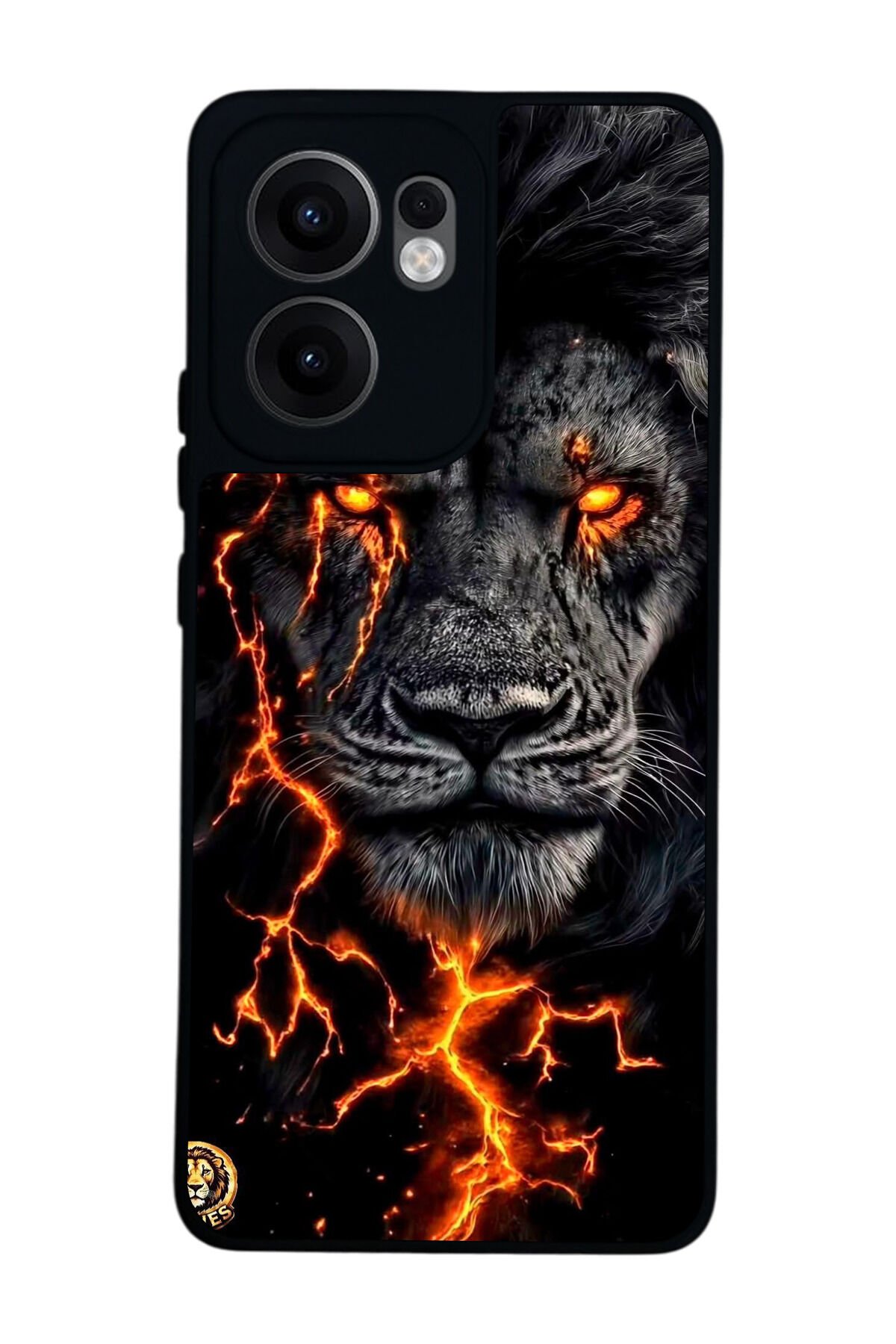 Oppo Reno 13F Uyumlu Aslan Tasarımlı Glossy Premium Kılıf
