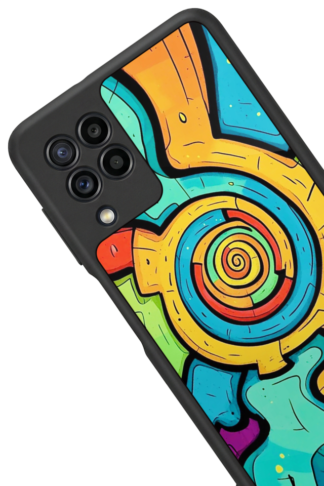 Samsung Galaxy M22 Uyumlu Abstract Tasarımlı Glossy Premium Kılıf