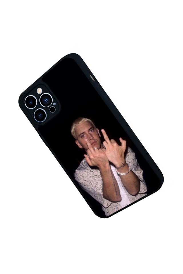 iPhone 12 Pro Max Uyumlu Eminem Tasarımlı Glossy Premium Kılıf