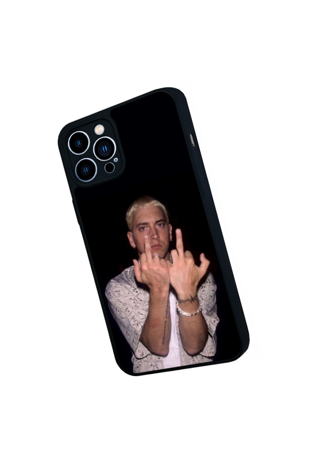 iPhone 12 Pro Max Uyumlu Eminem Tasarımlı Glossy Premium Kılıf