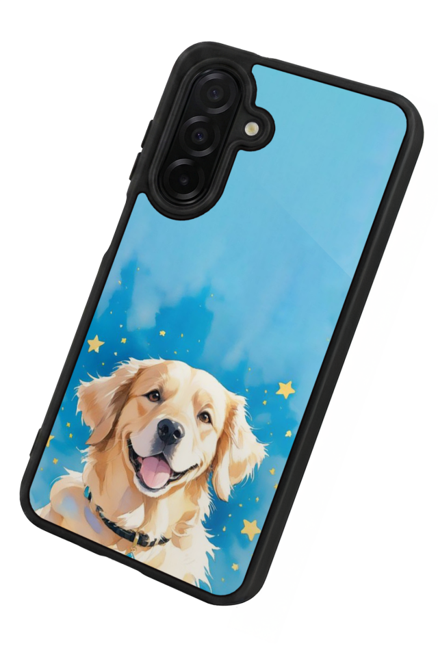 Samsung Galaxy A36 Uyumlu Golden Kopek Tasarımlı Glossy Premium Kılıf