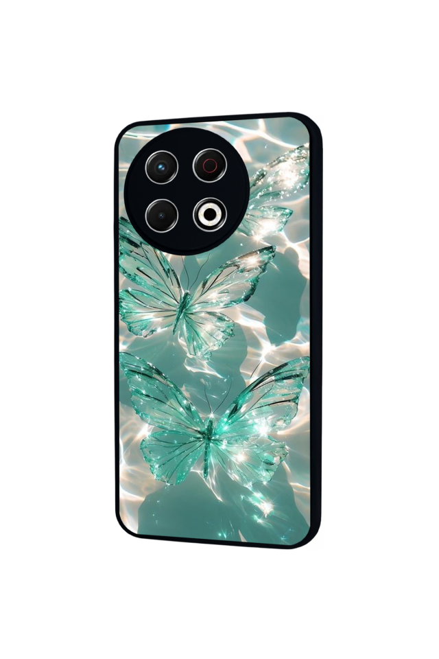 Tecno Spark 30 Pro Uyumlu Kelebek Tasarımlı Glossy Premium Kılıf