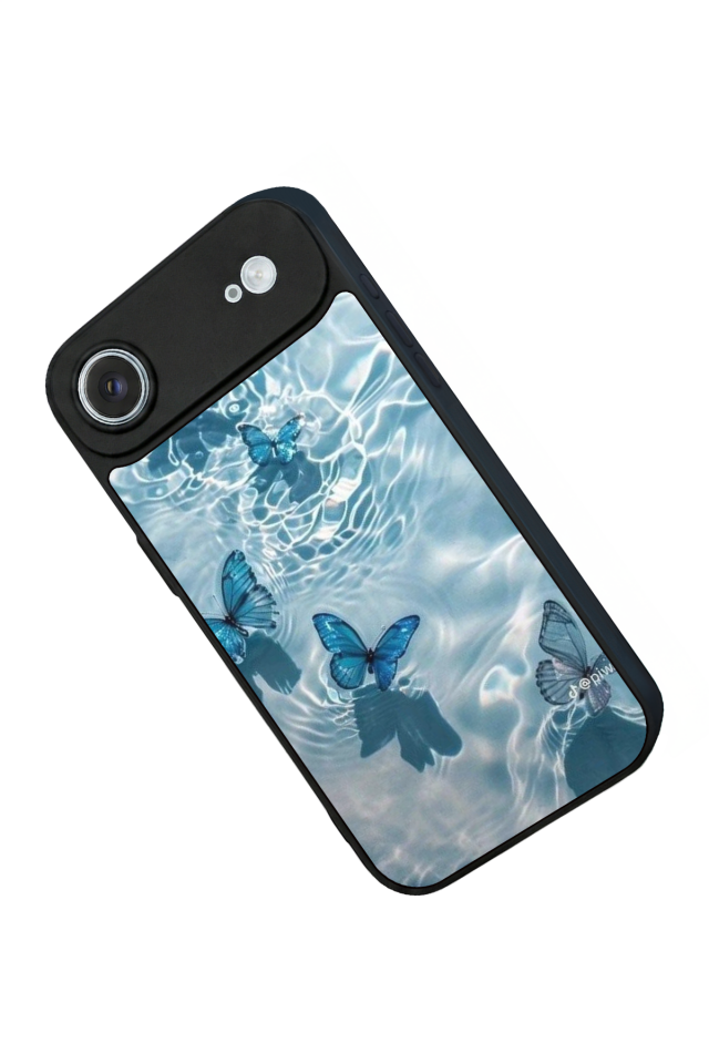 iPhone 17 Air Uyumlu Kelebek Tasarımlı Glossy Premium Kılıf