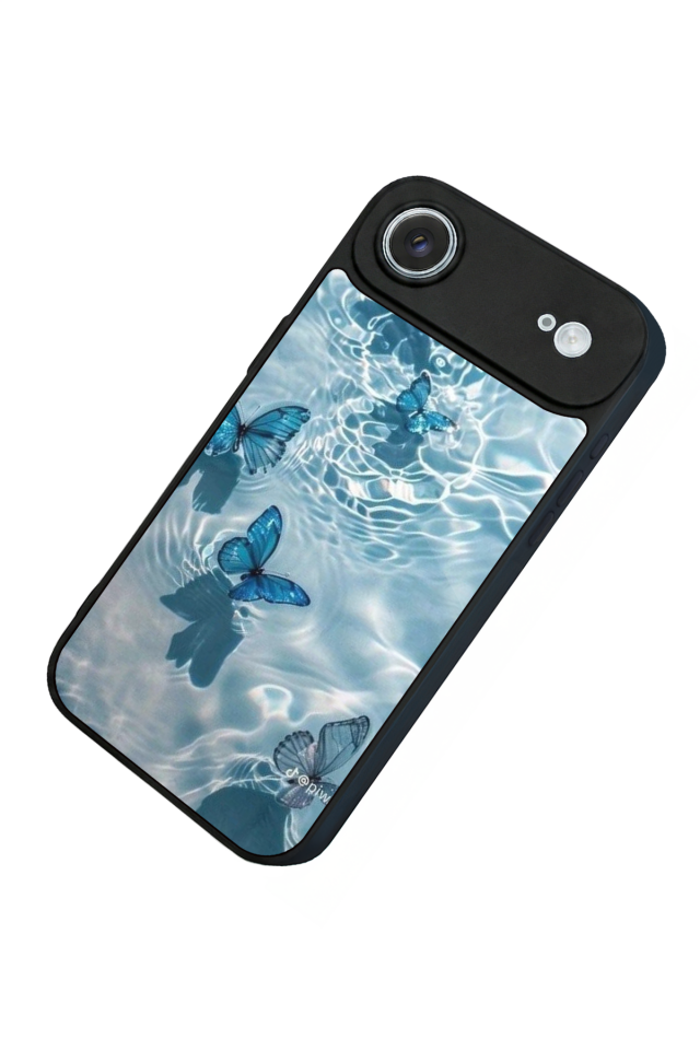 iPhone 17 Air Uyumlu Kelebek Tasarımlı Glossy Premium Kılıf