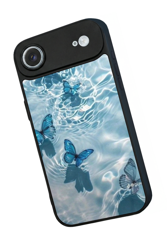 iPhone 17 Air Uyumlu Kelebek Tasarımlı Glossy Premium Kılıf