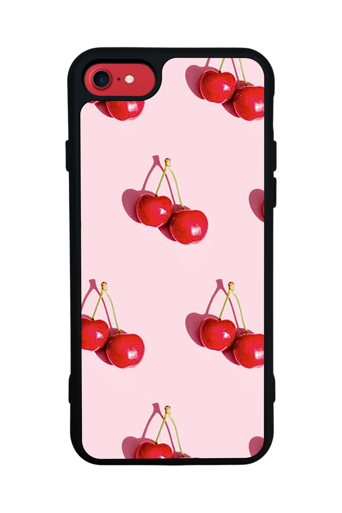 iPhone SE Uyumlu Kiraz Tasarımlı Glossy Premium Kılıf