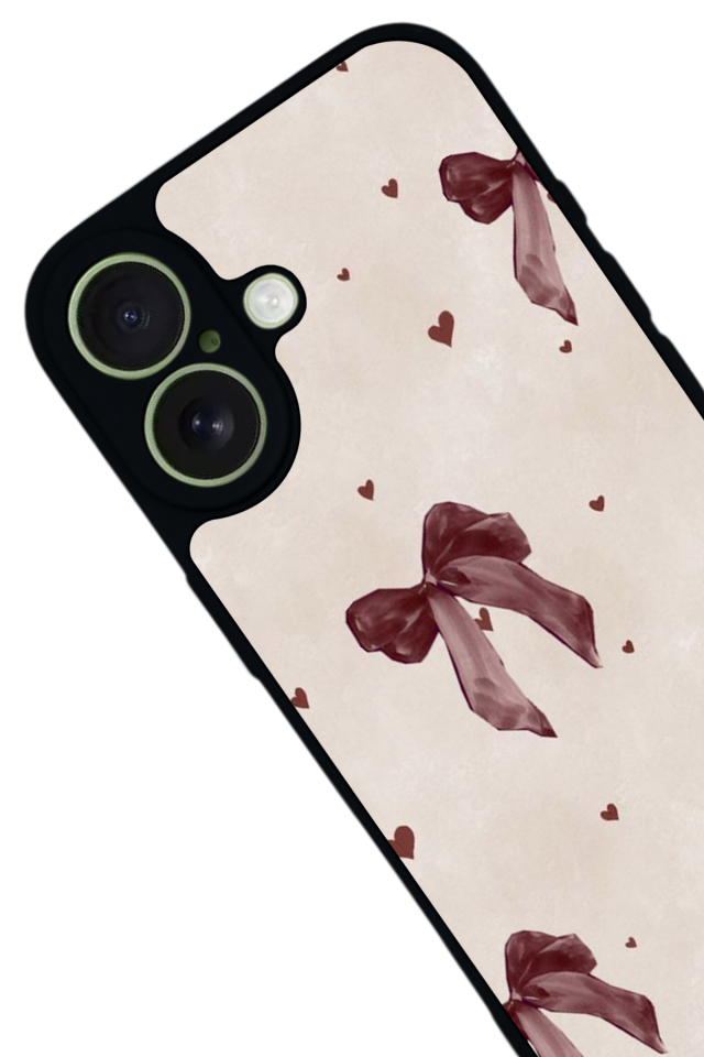 iPhone 17 Uyumlu Kurdele Tasarımlı Glossy Premium Kılıf
