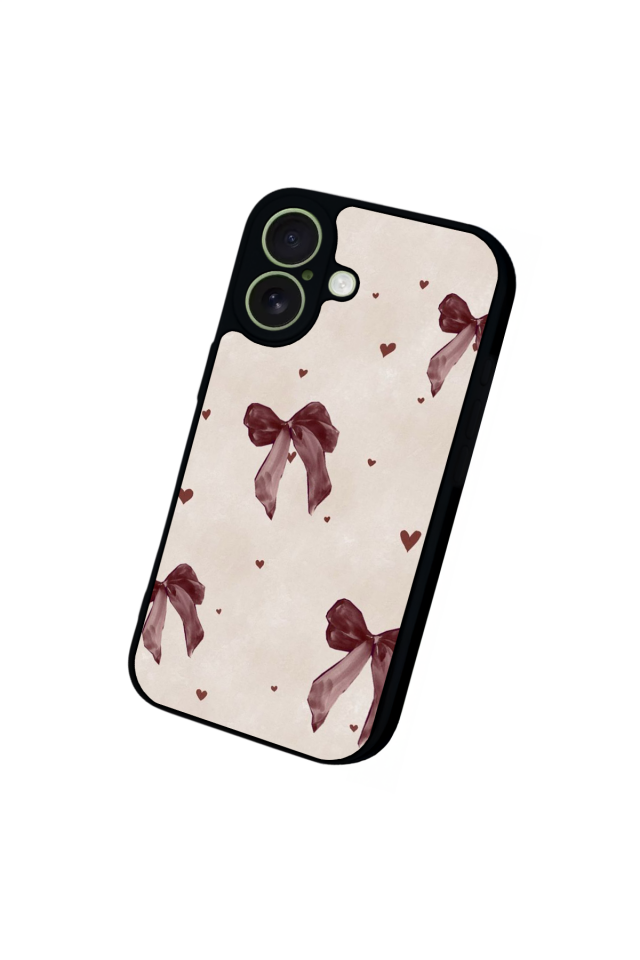 iPhone 17 Uyumlu Kurdele Tasarımlı Glossy Premium Kılıf