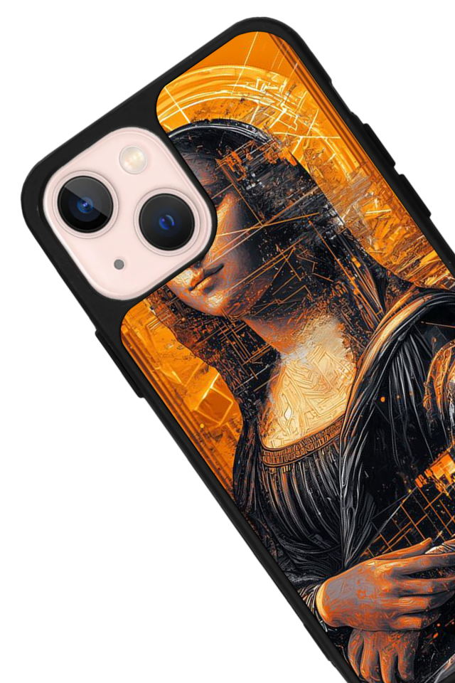 iPhone 13/14 Uyumlu Monalisa Tasarımlı Glossy Premium Kılıf