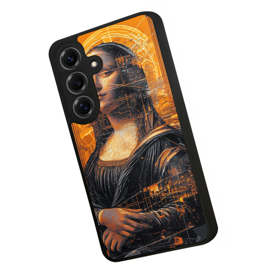 Samsung Galaxy S25 Uyumlu Monalisa Tasarımlı Glossy Premium Kılıf