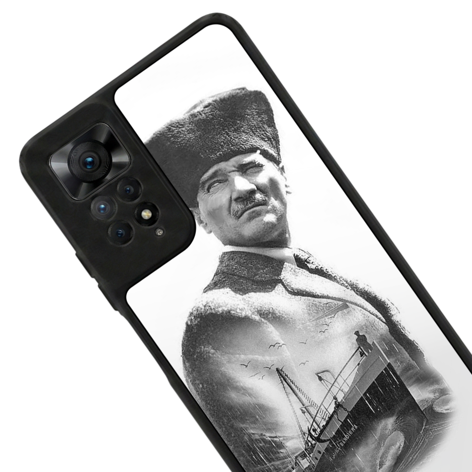 Xiaomi Redmi Note 11 Pro Uyumlu Mustafa Kemal Ataturk Tasarımlı Glossy Premium Kılıf