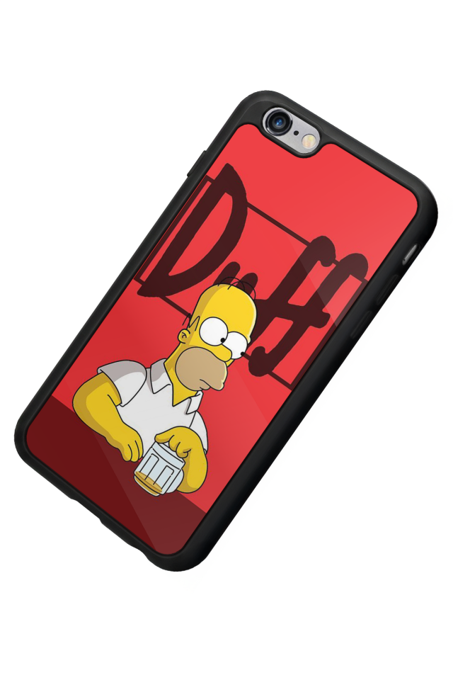 iPhone 6 Plus Uyumlu The Simpsons Tasarımlı Glossy Premium Kılıf