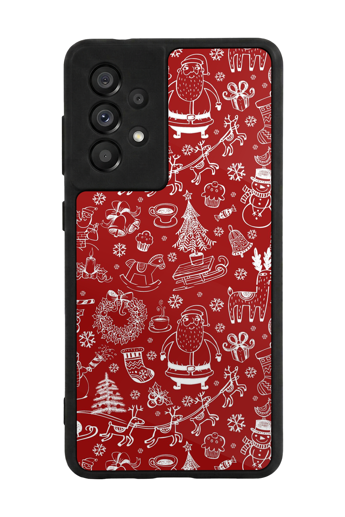 Samsung Galaxy A73 Uyumlu Yilbasi Christmas Tasarımlı Glossy Premium Kılıf