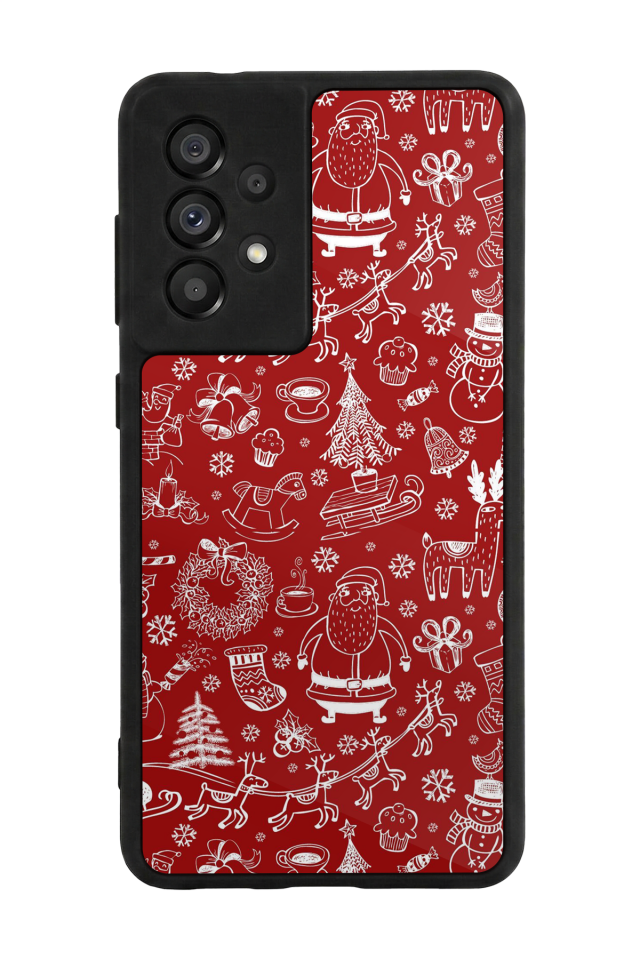 Samsung Galaxy A73 Uyumlu Yilbasi Christmas Tasarımlı Glossy Premium Kılıf
