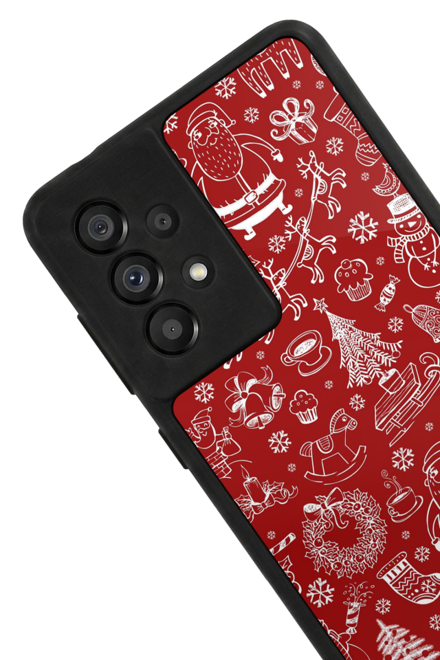 Samsung Galaxy A73 Uyumlu Yilbasi Christmas Tasarımlı Glossy Premium Kılıf