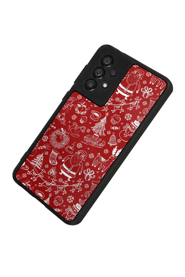 Samsung Galaxy A73 Uyumlu Yilbasi Christmas Tasarımlı Glossy Premium Kılıf