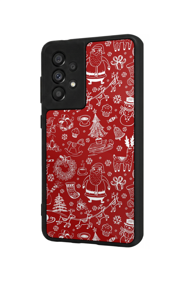 Samsung Galaxy A73 Uyumlu Yilbasi Christmas Tasarımlı Glossy Premium Kılıf
