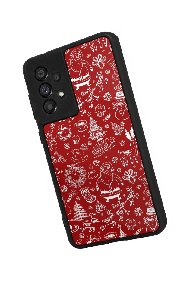 Samsung Galaxy A73 Uyumlu Yilbasi Christmas Tasarımlı Glossy Premium Kılıf