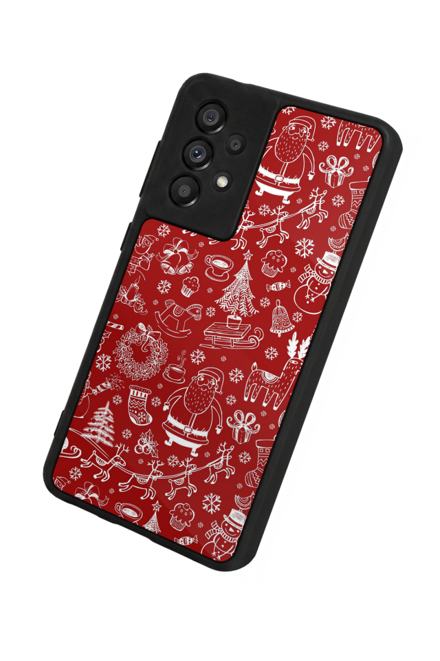 Samsung Galaxy A73 Uyumlu Yilbasi Christmas Tasarımlı Glossy Premium Kılıf