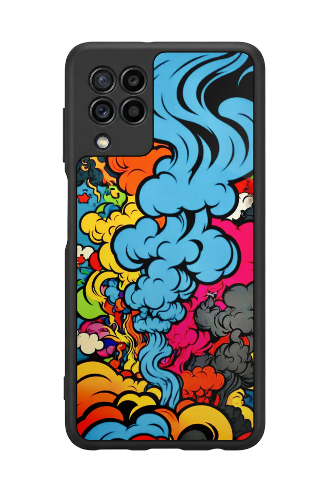 Samsung Galaxy M22 Uyumlu Abstract Tasarımlı Glossy Premium Kılıf