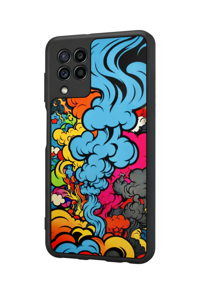 Samsung Galaxy M22 Uyumlu Abstract Tasarımlı Glossy Premium Kılıf
