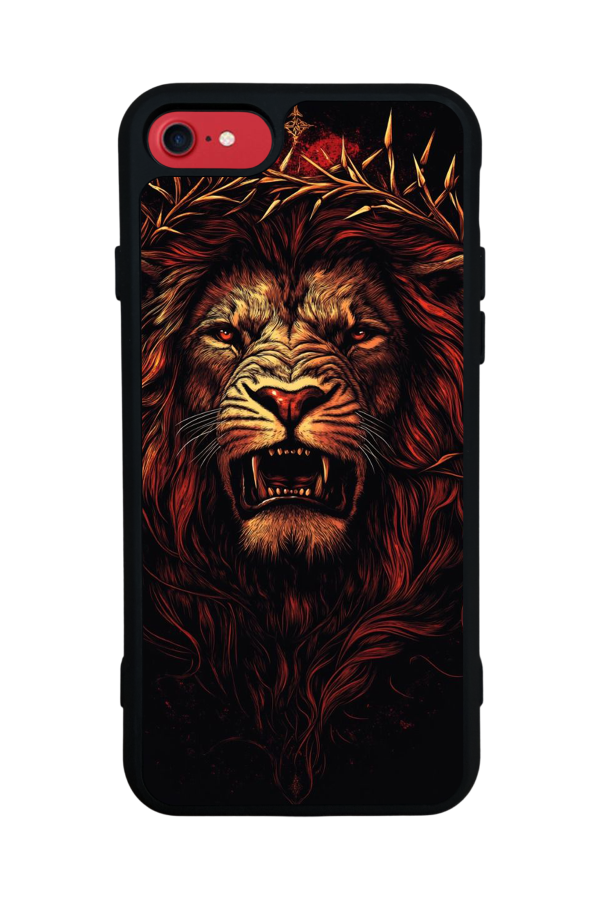 iPhone 8 Uyumlu Aslan Tasarımlı Glossy Premium Kılıf