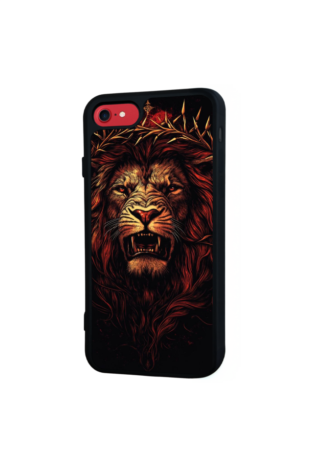 iPhone 8 Uyumlu Aslan Tasarımlı Glossy Premium Kılıf