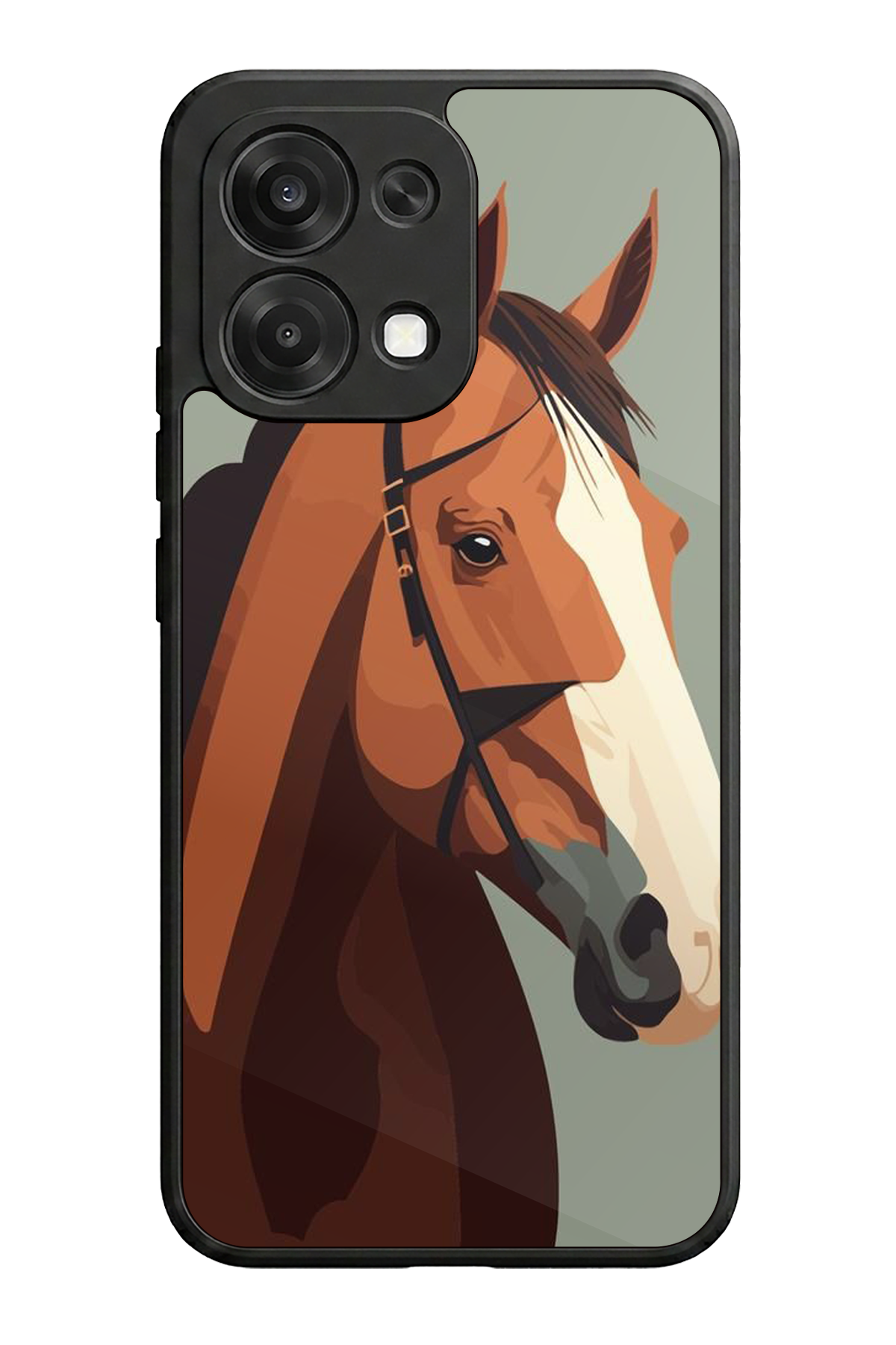 Oppo A6 Pro Uyumlu At Horse Tasarımlı Glossy Premium Kılıf