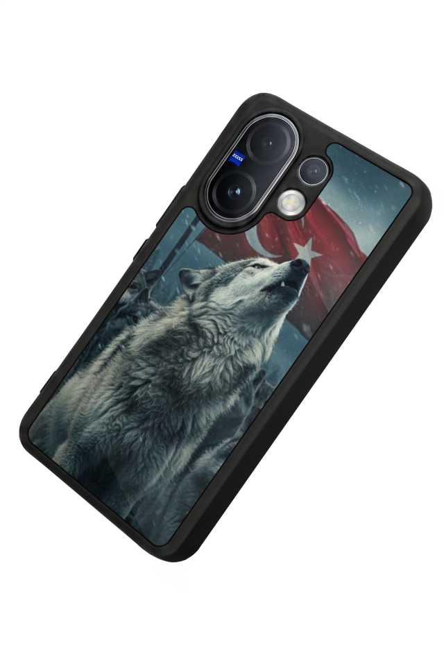 Vivo V60 Uyumlu Bozkurt Tasarımlı Glossy Premium Kılıf