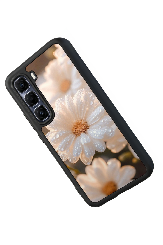 Infinix Hot 60 Pro Plus Uyumlu Cicek Tasarımlı Glossy Premium Kılıf