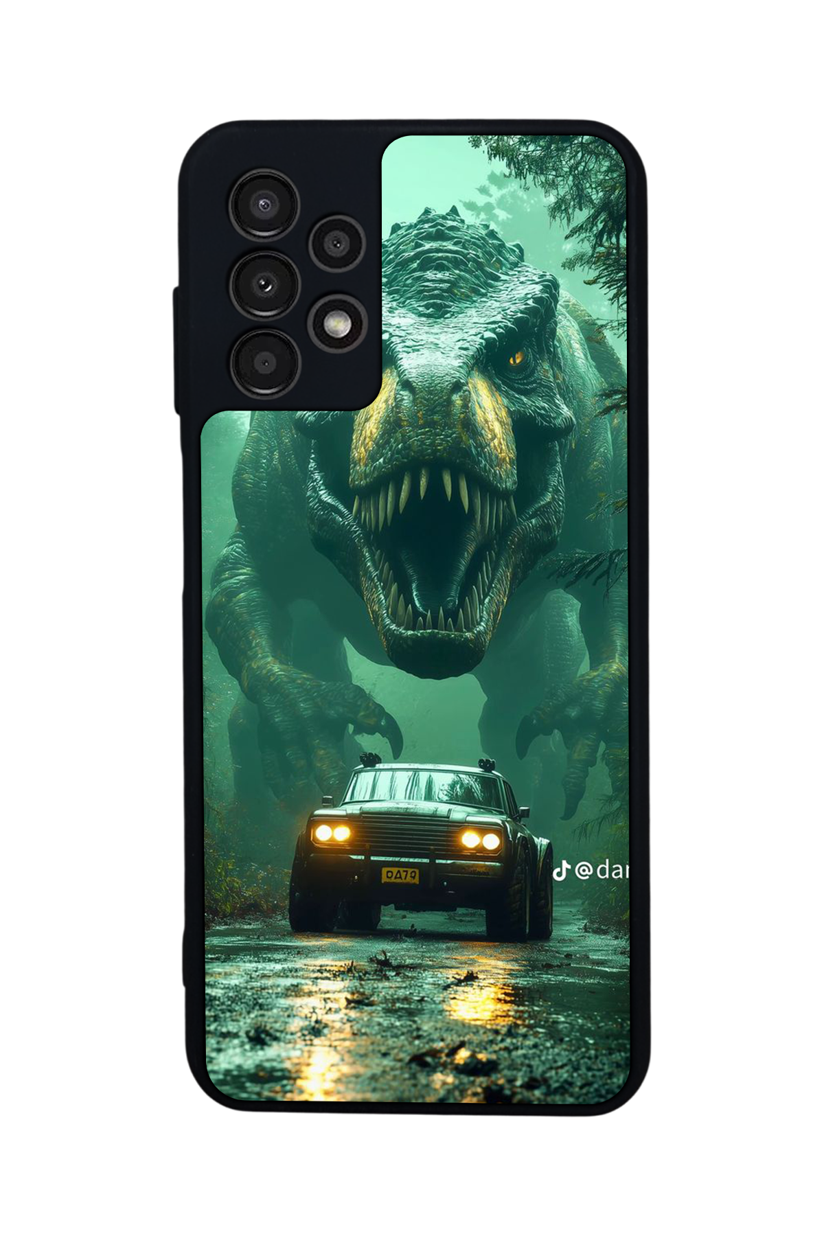Samsung Galaxy A13 Uyumlu Dinazor Tasarımlı Glossy Premium Kılıf